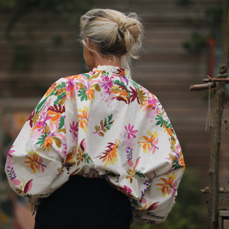 Blouse Miléna - popeline de coton Floraison