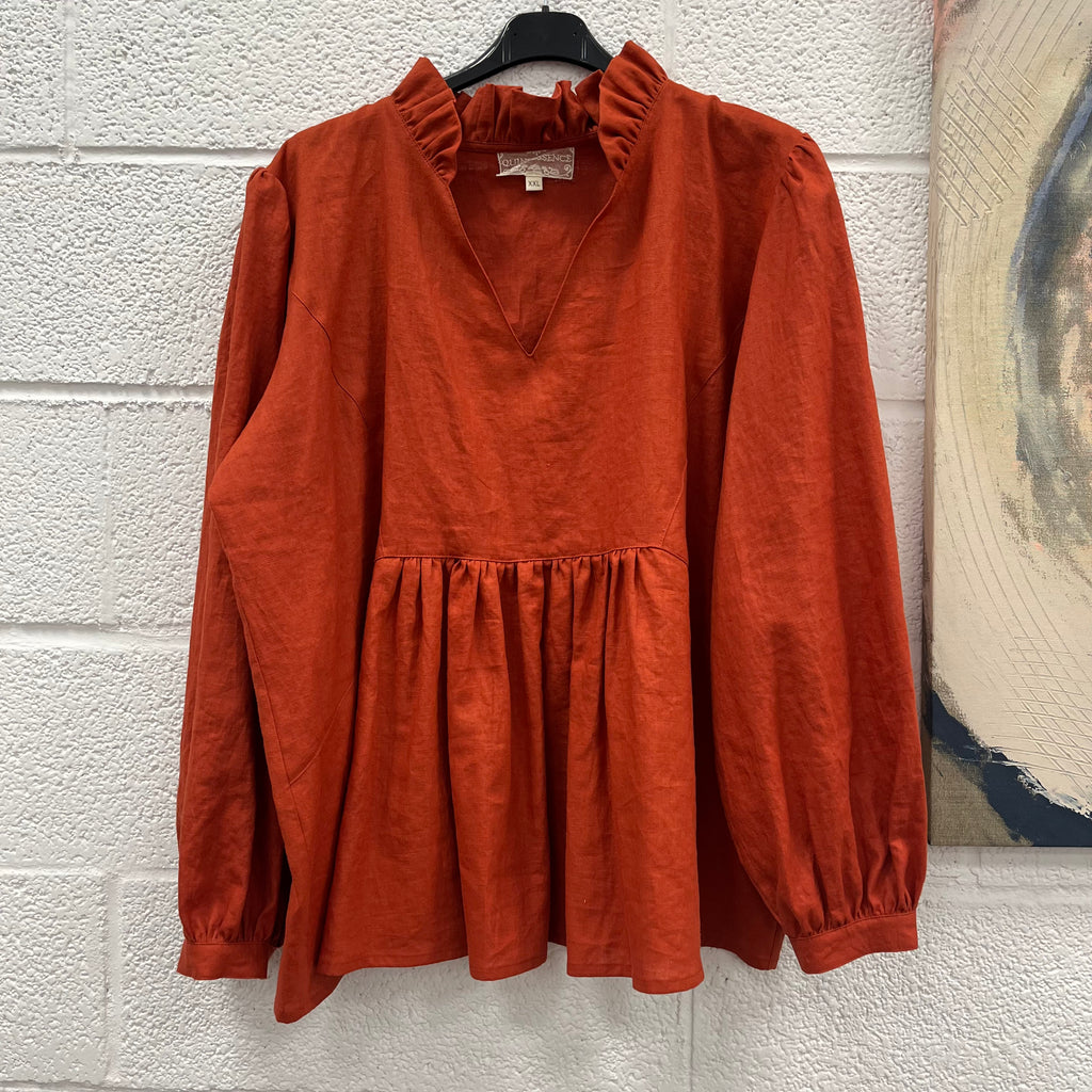 IMPARFAIT #41 - Prototype blouse orange en lin