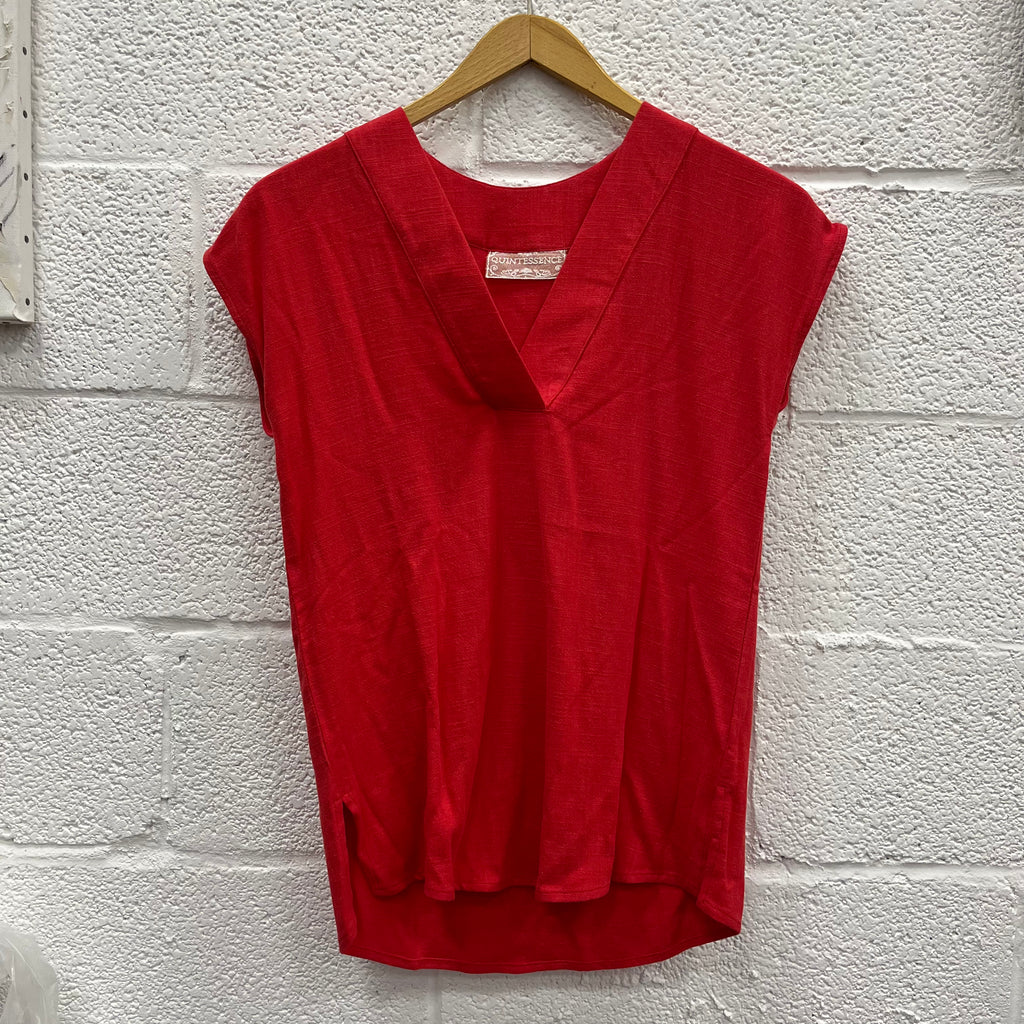 IMPARFAIT #62 Blouse Sabine rouge corail