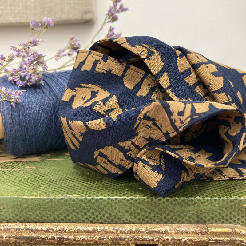 Ceinture Anita  - viscose Batik marine/camel