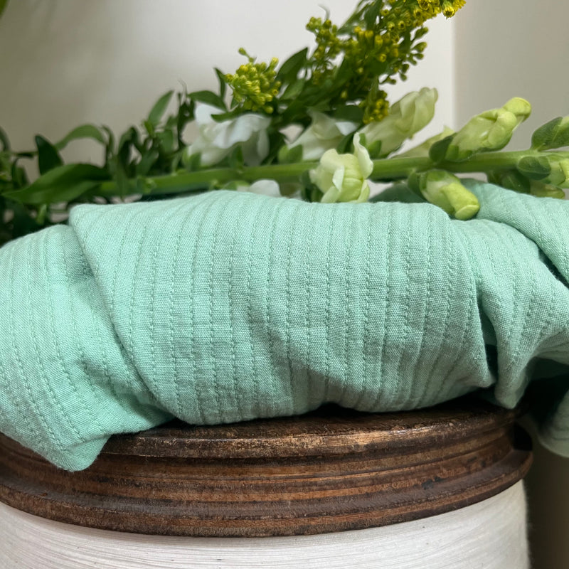 Robe Clara midi - piqué de coton vert néon