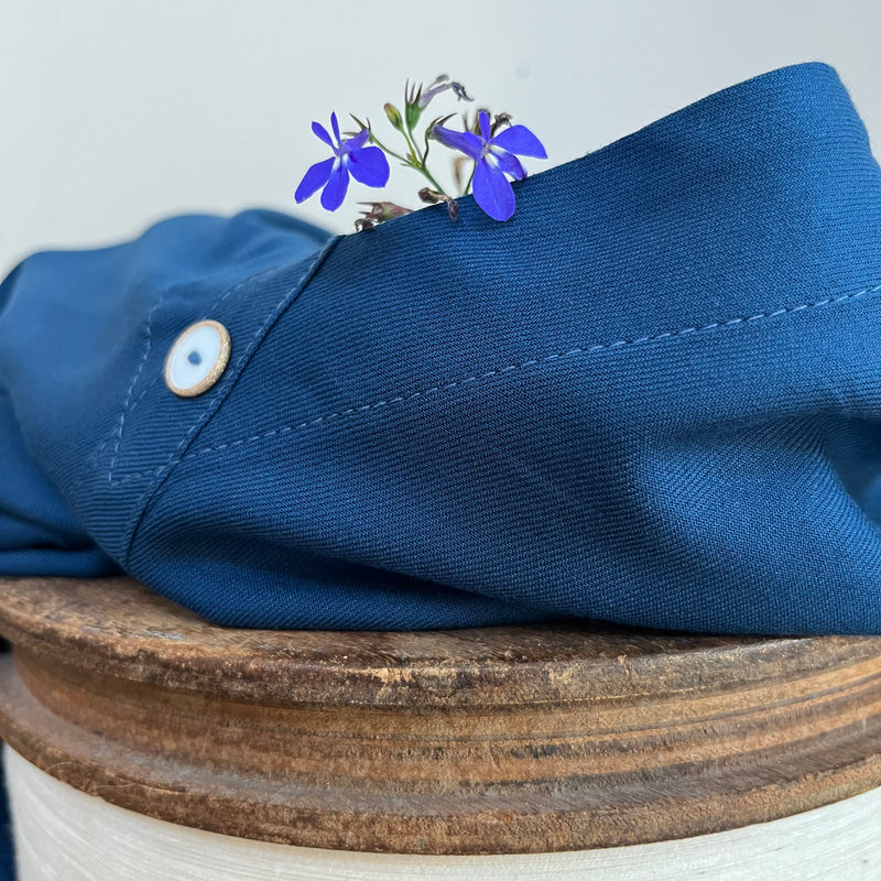 Blouse Flora - viscose bleu indigo