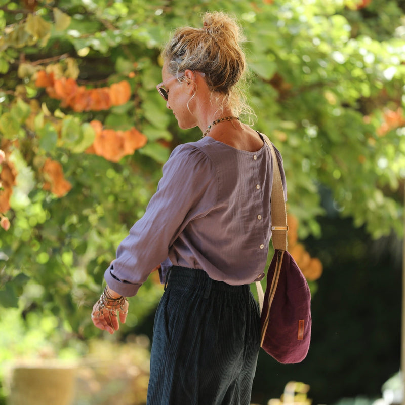 Blouse Flora - coton tressé lavande - Quintessence