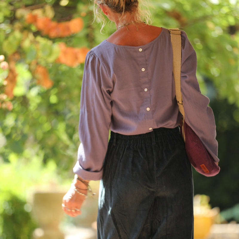 Blouse Flora - coton tressé lavande - Quintessence