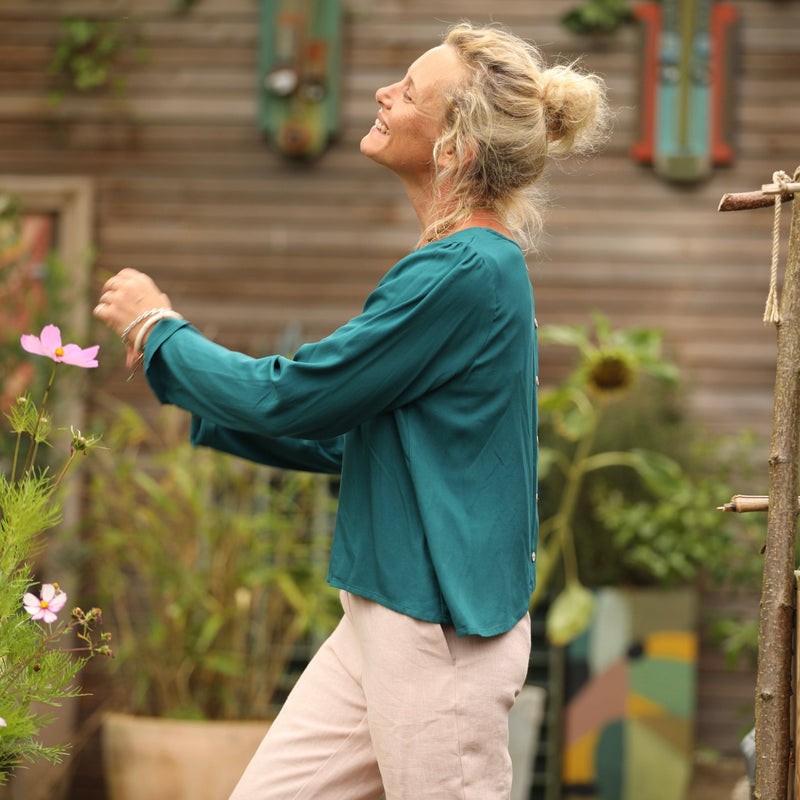 Blouse Flora - viscose canard - Quintessence