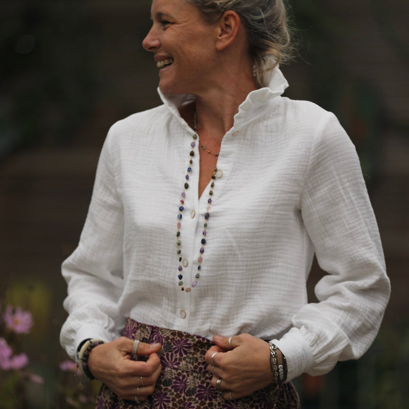 Blouse Marthe - triple gaze de coton ivoire - Quintessence