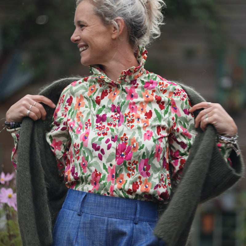 Blouse Marthe - viscose fleurs abstraites - Quintessence