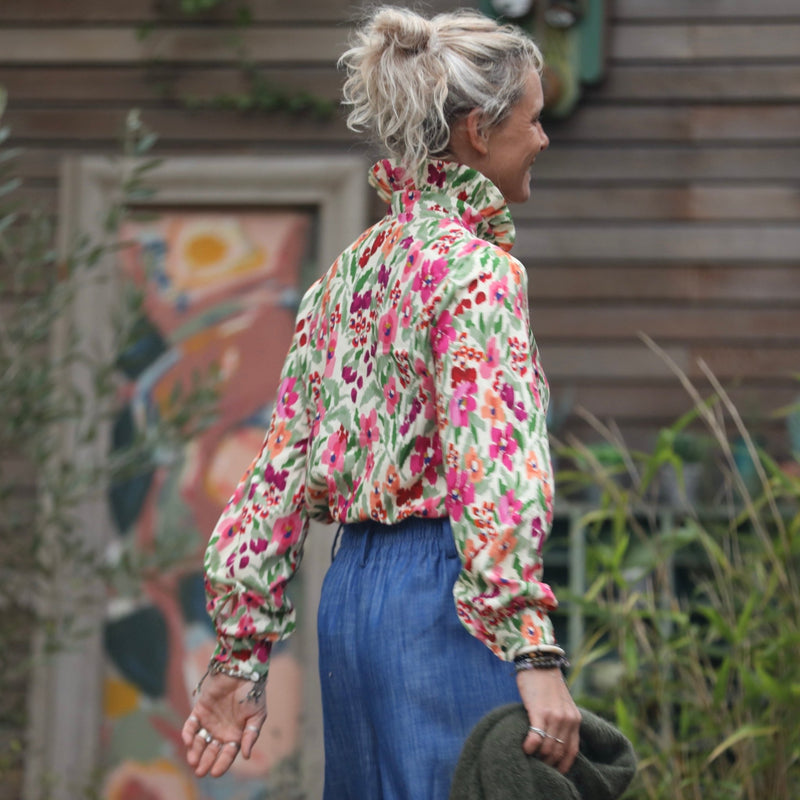 Blouse Marthe - viscose fleurs abstraites - Quintessence