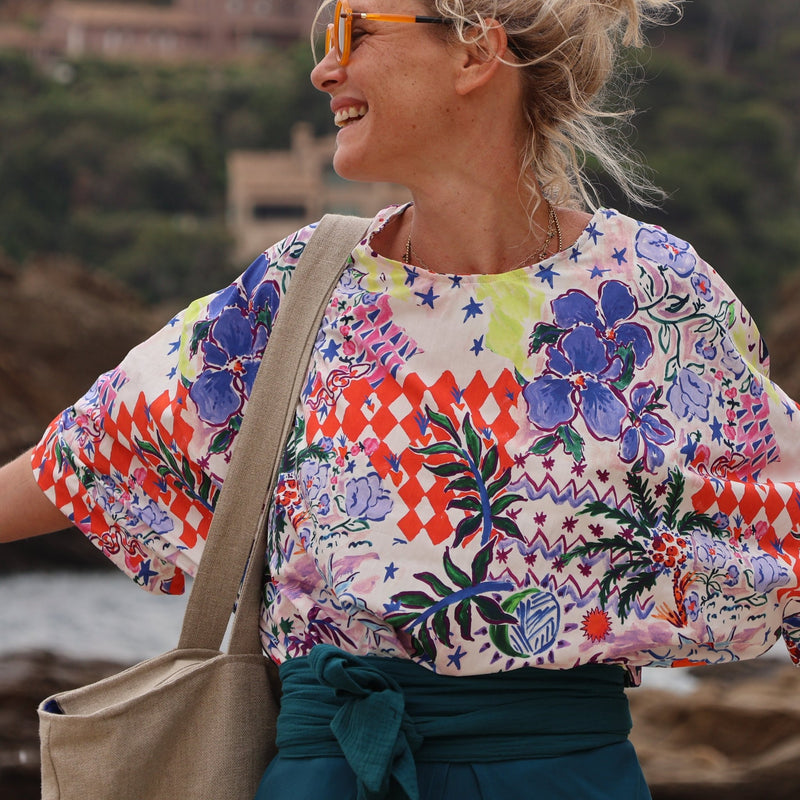 Blouse Nao popeline de coton Portofino - Quintessence