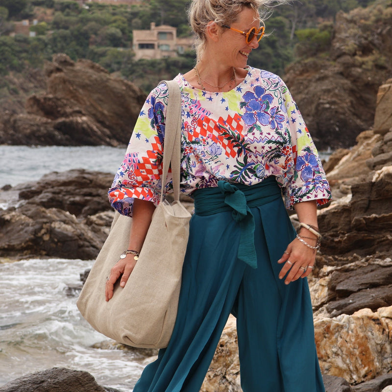 Blouse Nao popeline de coton Portofino - Quintessence