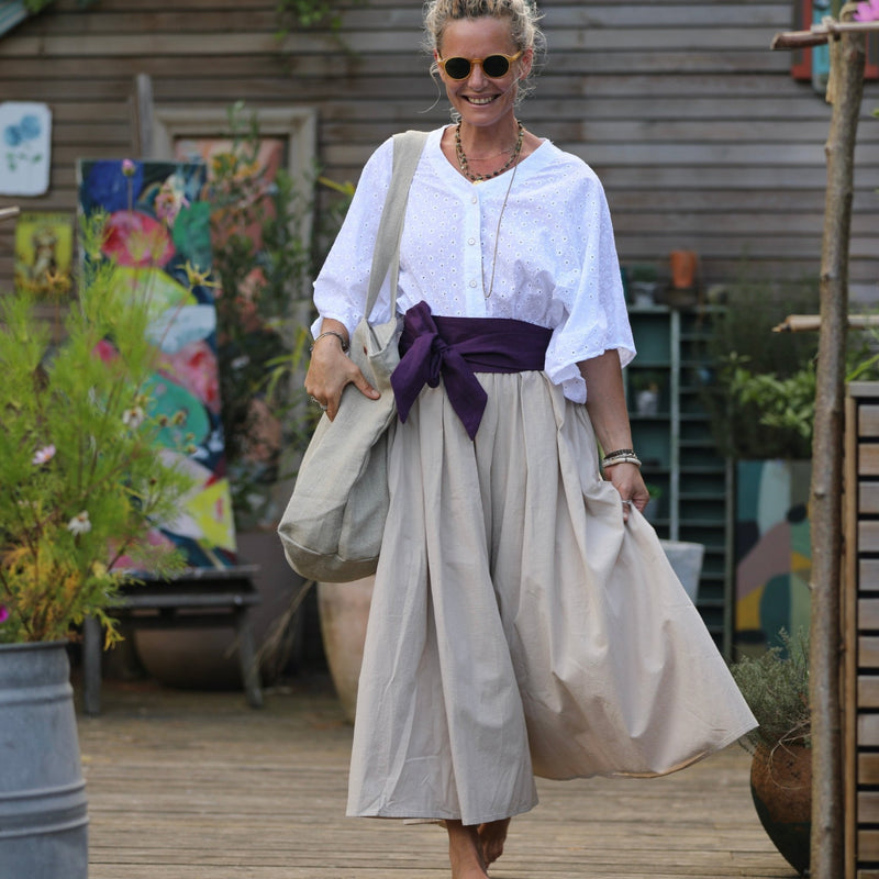 Blouse Yoko - broderie Rêverie blanche - Quintessence