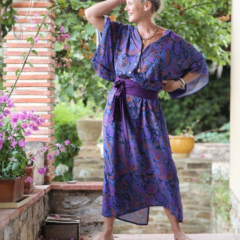 Ceinture Anita - sergé de viscose lilas - Quintessence