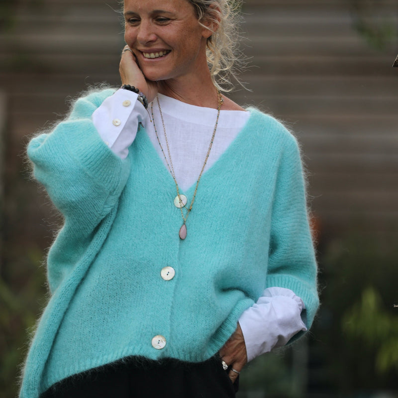 Gilet Hana Turquoise - Quintessence