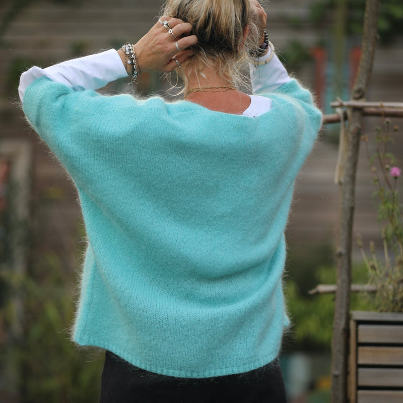 Gilet Hana Turquoise - Quintessence