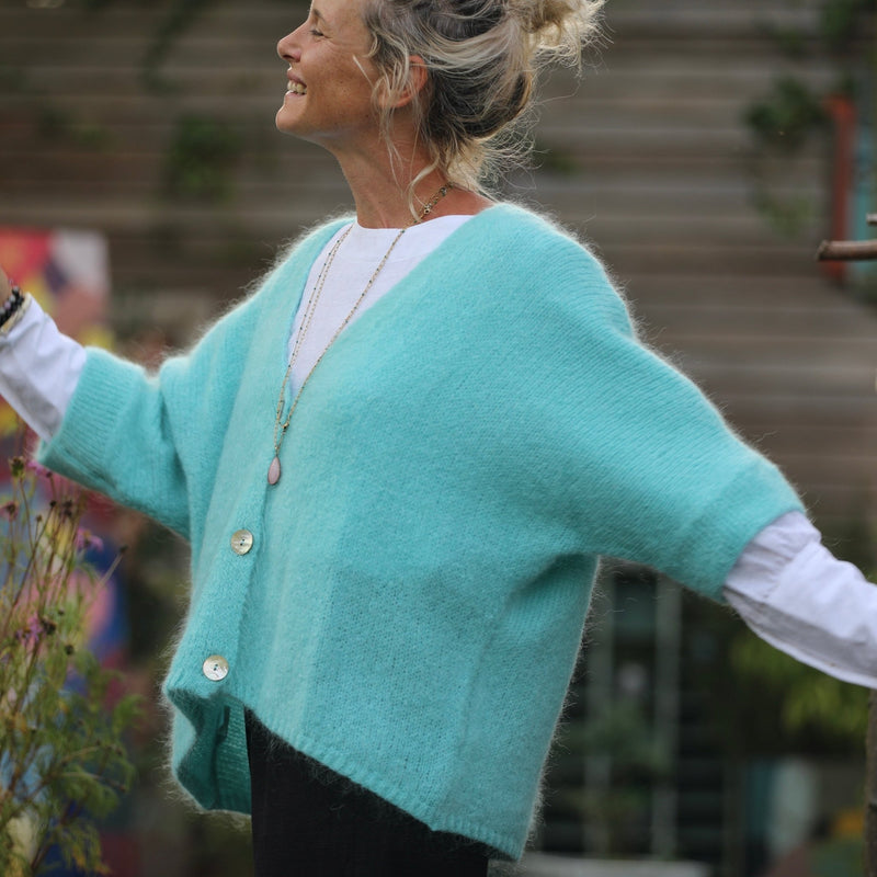 Gilet Hana Turquoise - Quintessence