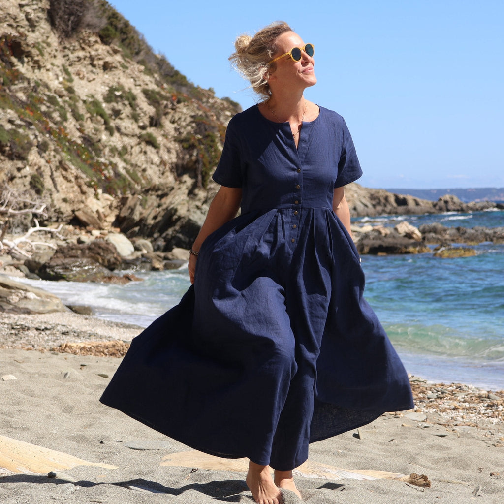 La parfaite combi India en lin bleu indigo - Quintessence