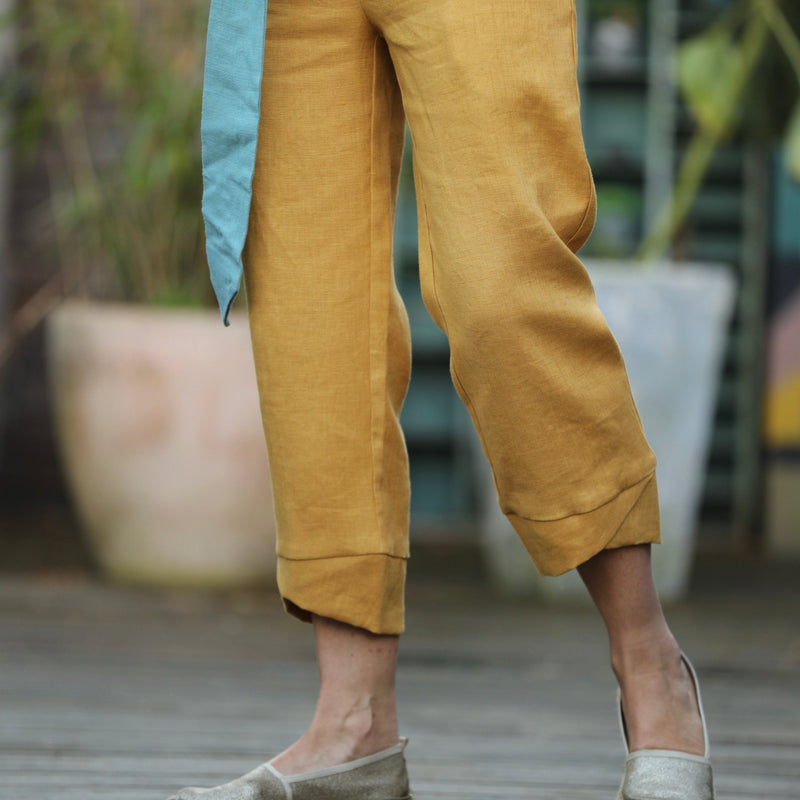 Pantalon Baptiste - lin ocre - Quintessence