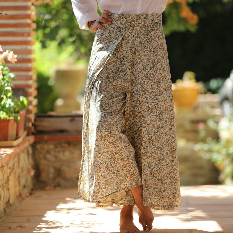 Pantalon drapé Mathilde - viscose Paros - Quintessence