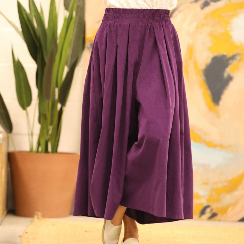 Pantalon Paco - velours milleraies lilas - Quintessence