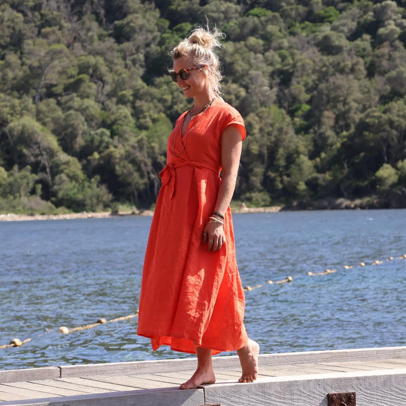 Robe Athéna - lin orange - Quintessence