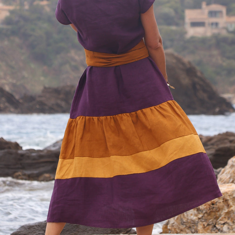 Robe Gitane - lin lilas - Quintessence