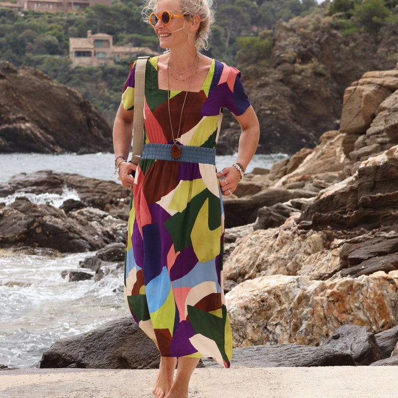 Robe Stella - viscose éclats de teintes - Quintessence