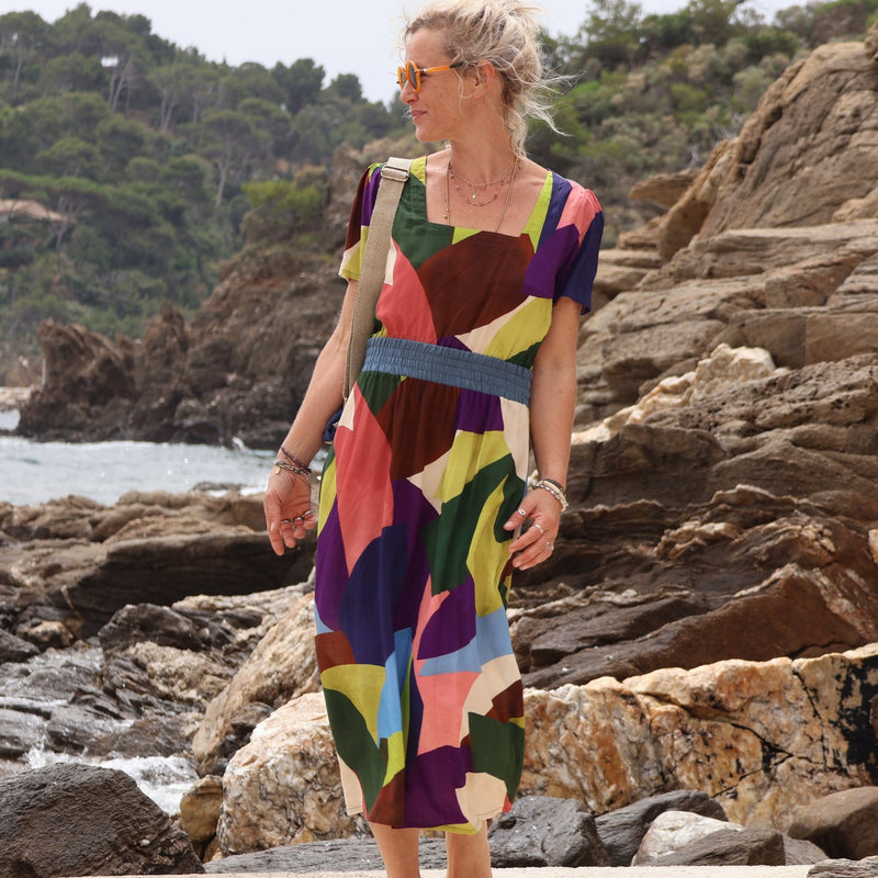 Robe Stella - viscose éclats de teintes - Quintessence