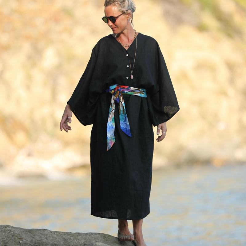 Robe Xiou lin noir - Quintessence