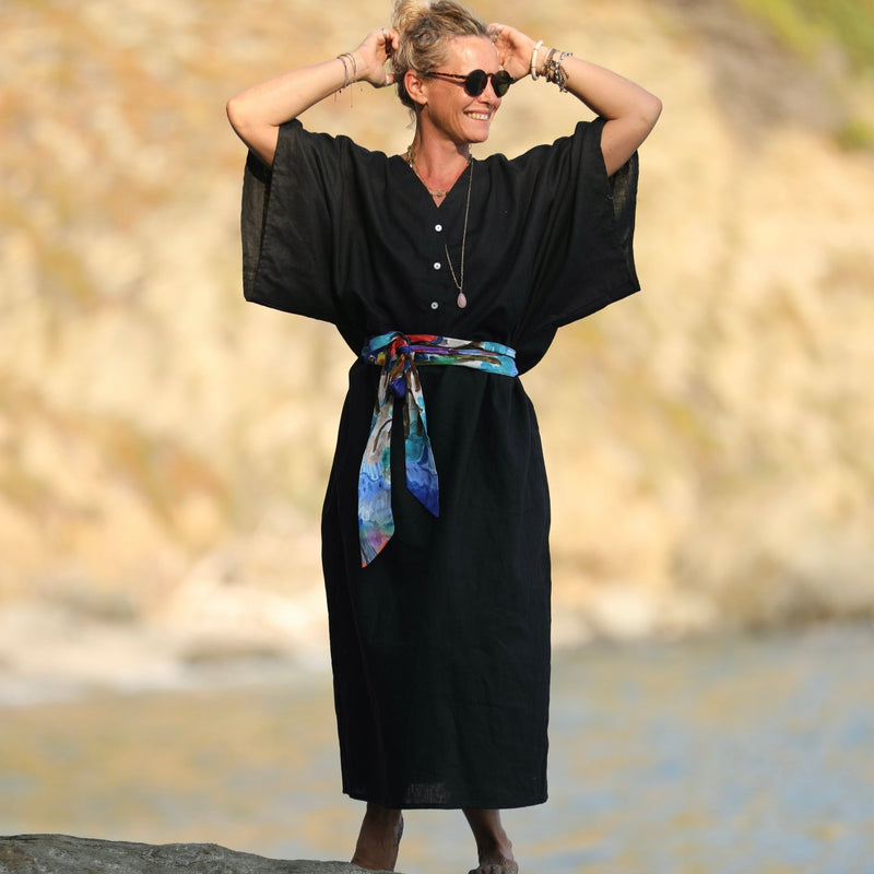 Robe Xiou lin noir - Quintessence