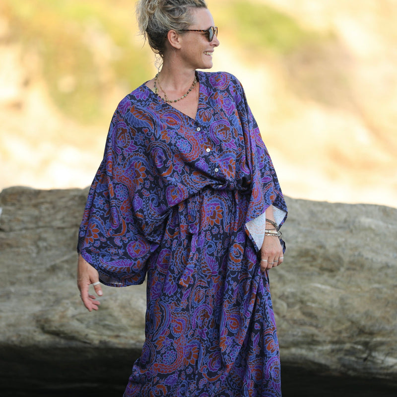 Robe Xiou viscose fleurs de Naples - Quintessence