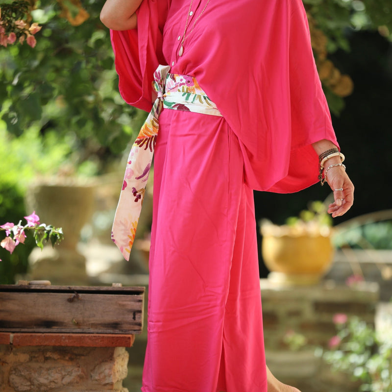 Robe Xiou viscose rose fushia - Quintessence