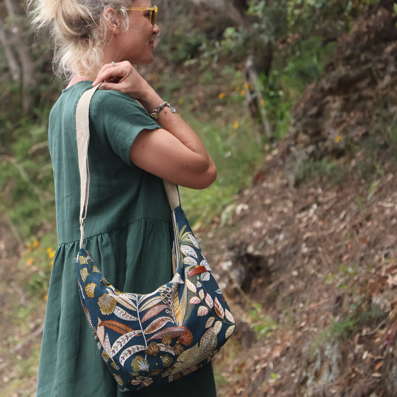 Sac Maud en jacquard passiflore - Quintessence