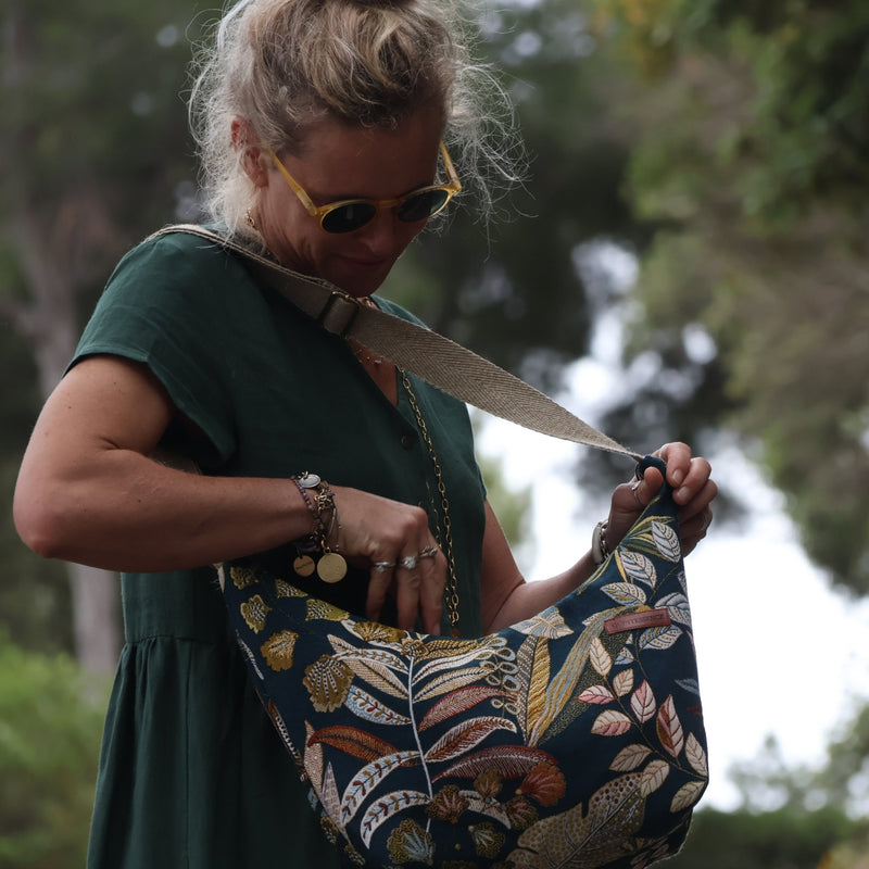 Sac Maud en jacquard passiflore - Quintessence