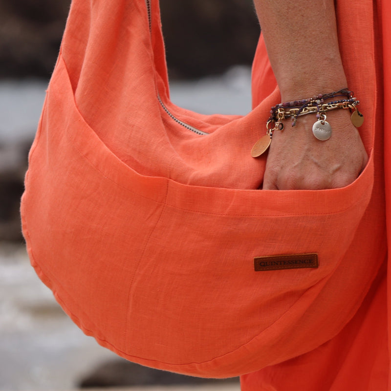 Sac Pia en lin orange - Quintessence