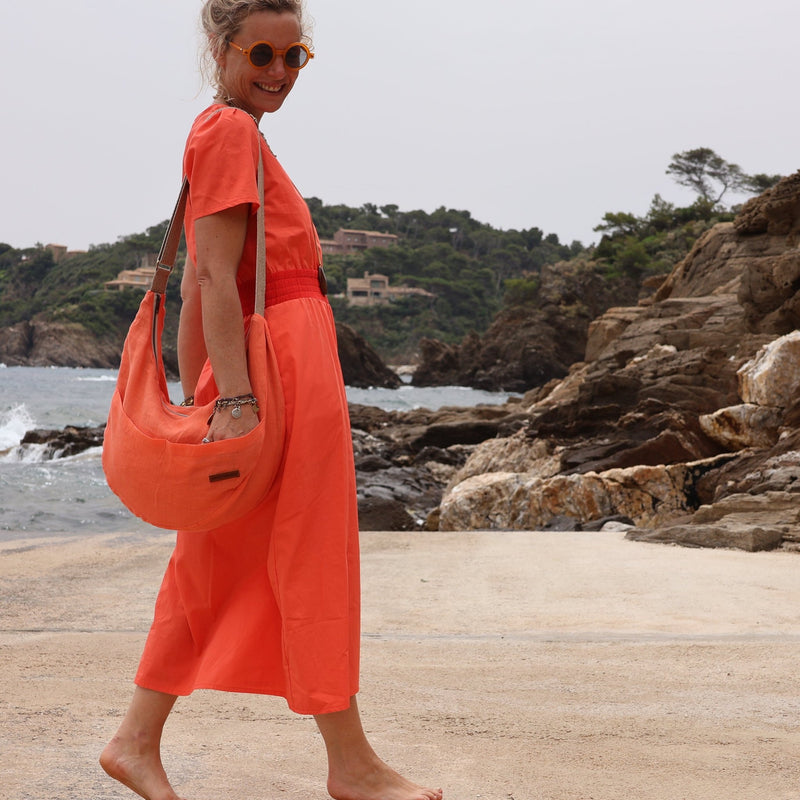 Sac Pia en lin orange - Quintessence